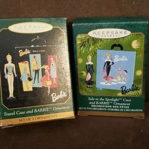 Barbie travel case Set of 2 hallmark  ornaments